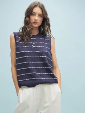 Anchors Away Sleeveless Sweater