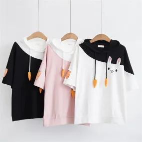 Carrot Bun Kawaii Hoody Tee
