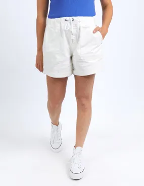 Emma Relaxed Denim Short Vintage White