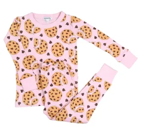 Magnolia Baby Girls Chocolate Chip Cookie Pajamas - Pink
