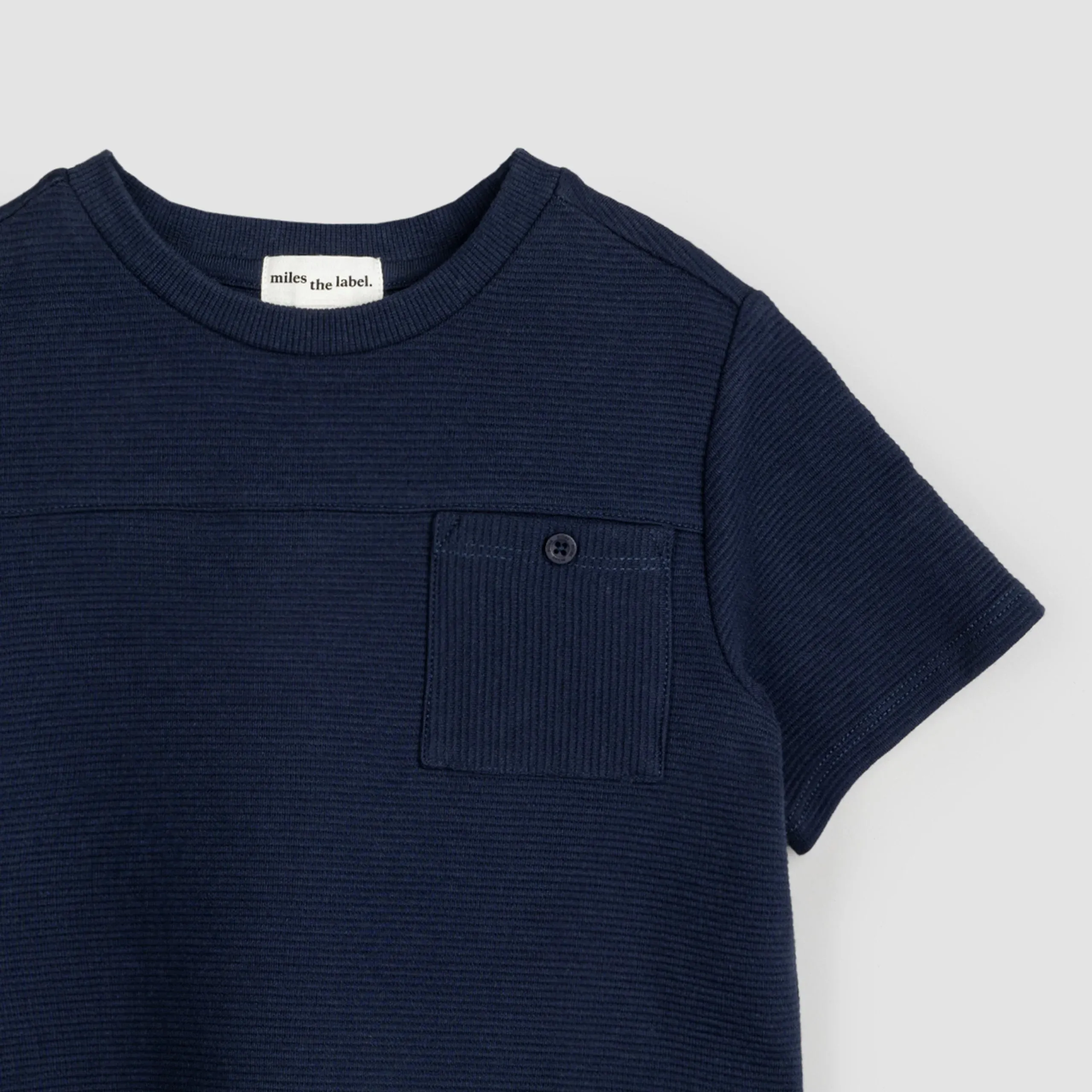 Navy Ottoman Pocket T-Shirt