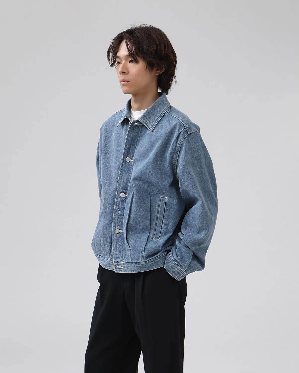 SELVEDGE FADED LIGHT DENIM BLOUSON