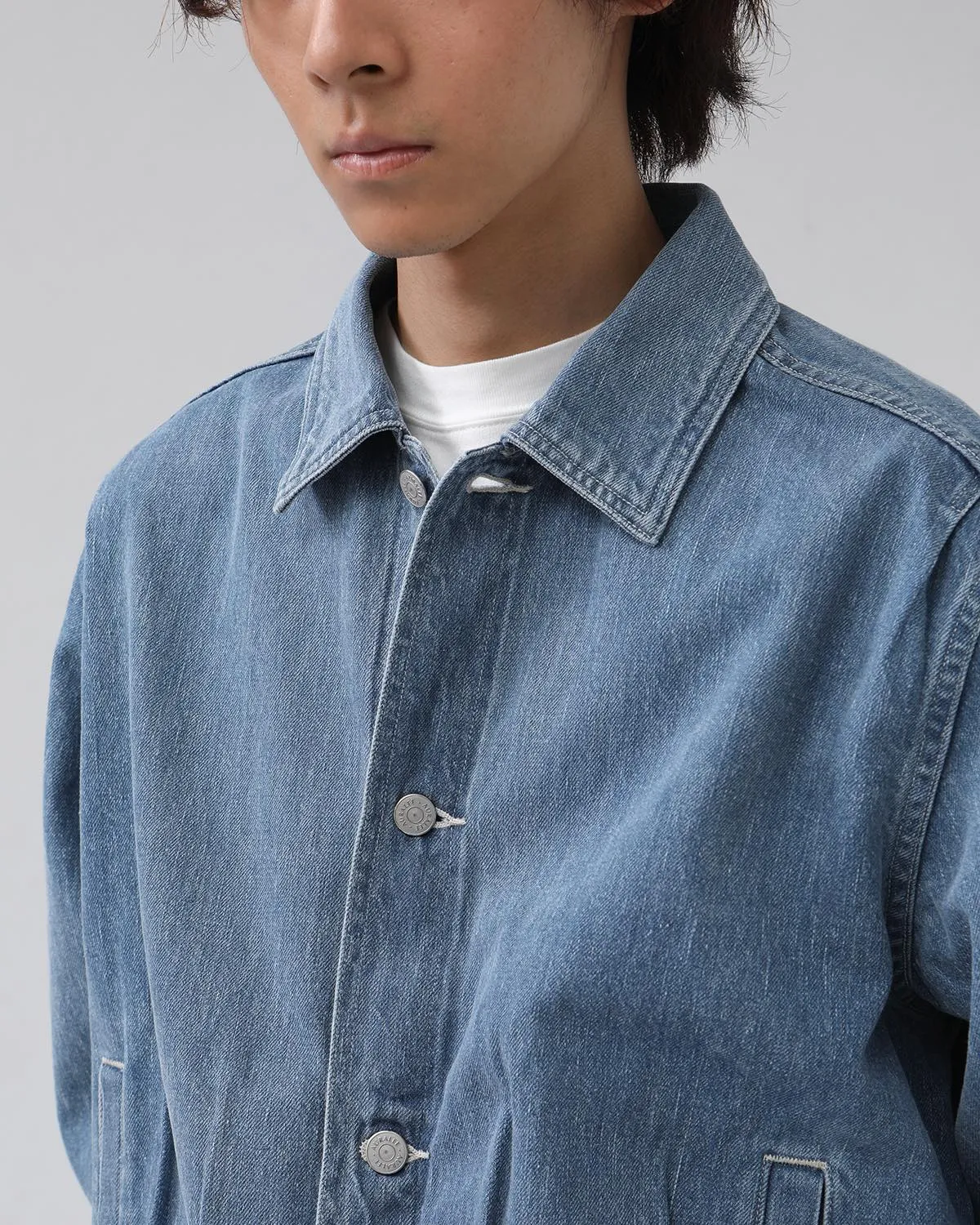 SELVEDGE FADED LIGHT DENIM BLOUSON