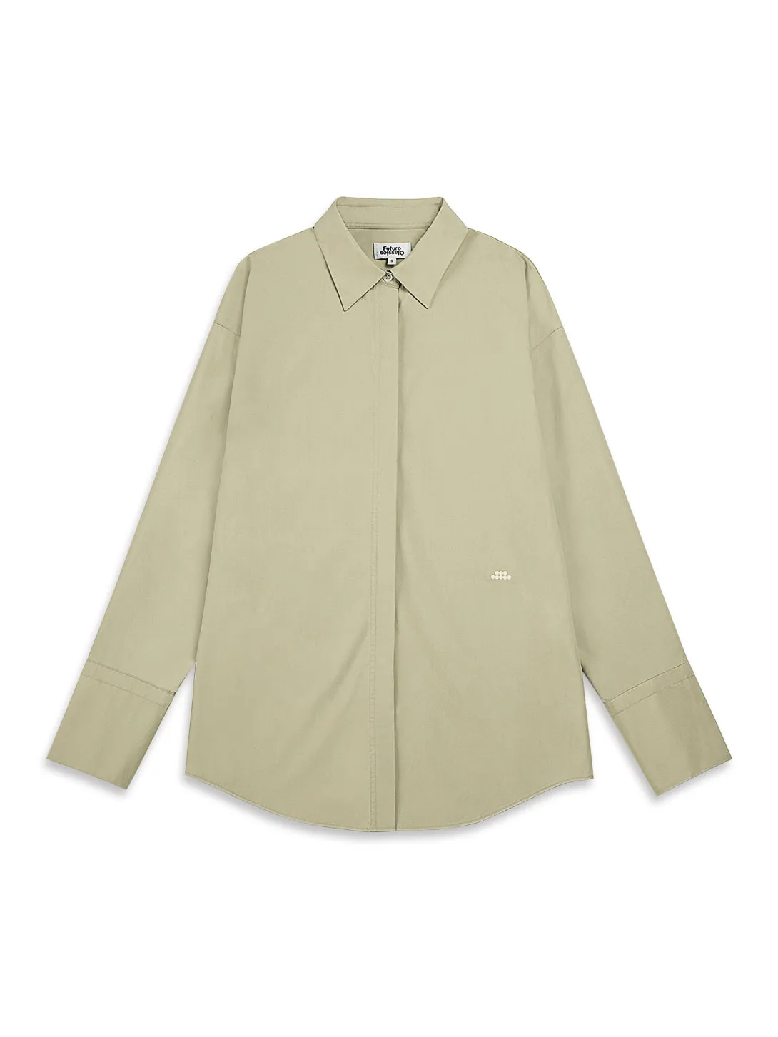 Solid Back Slit Shirt