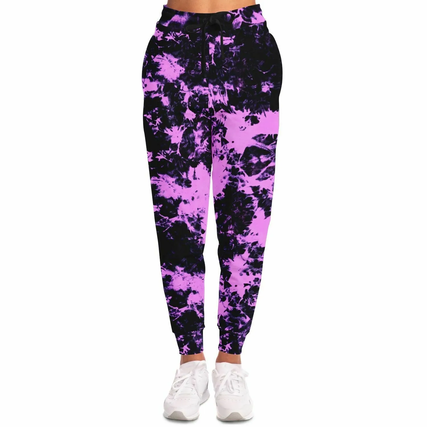 Tie-Dye Effect Joggers Black Pink | Retro pop Fashion Joggers
