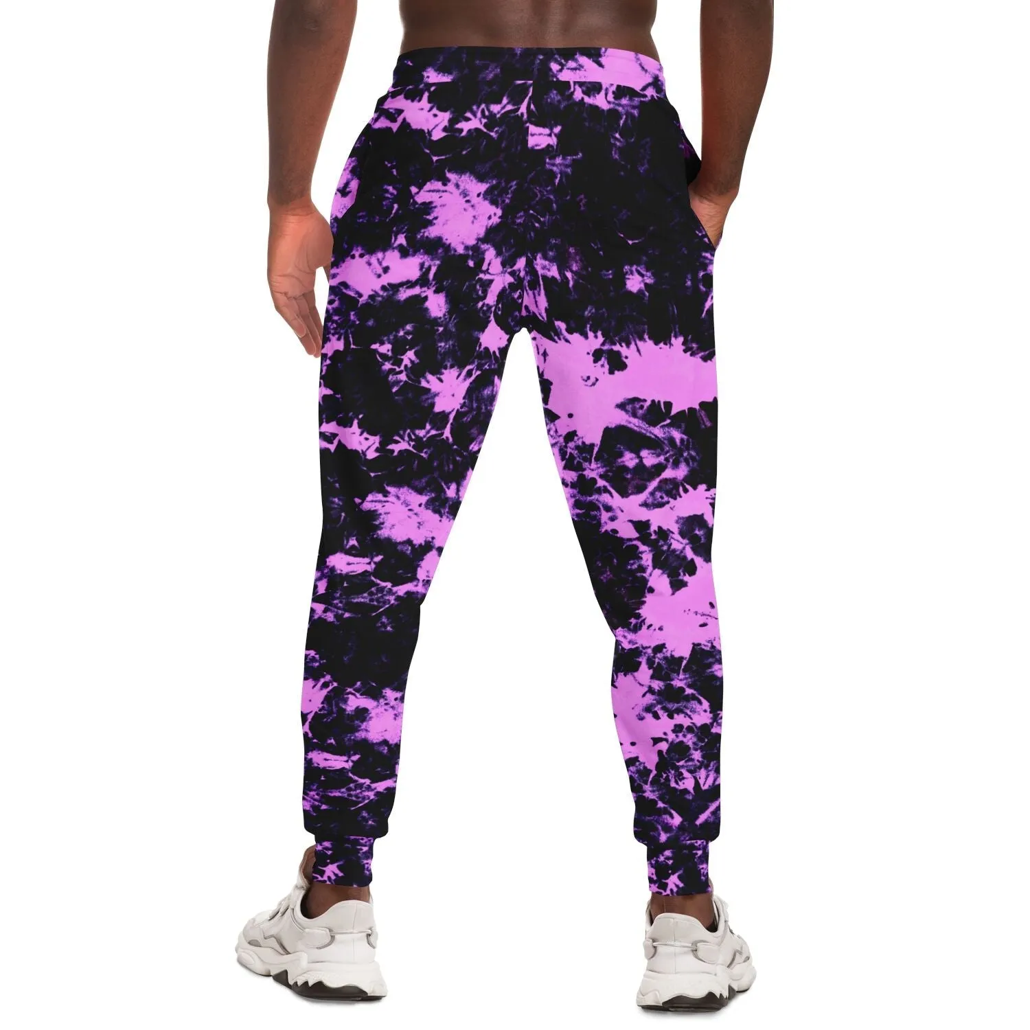 Tie-Dye Effect Joggers Black Pink | Retro pop Fashion Joggers