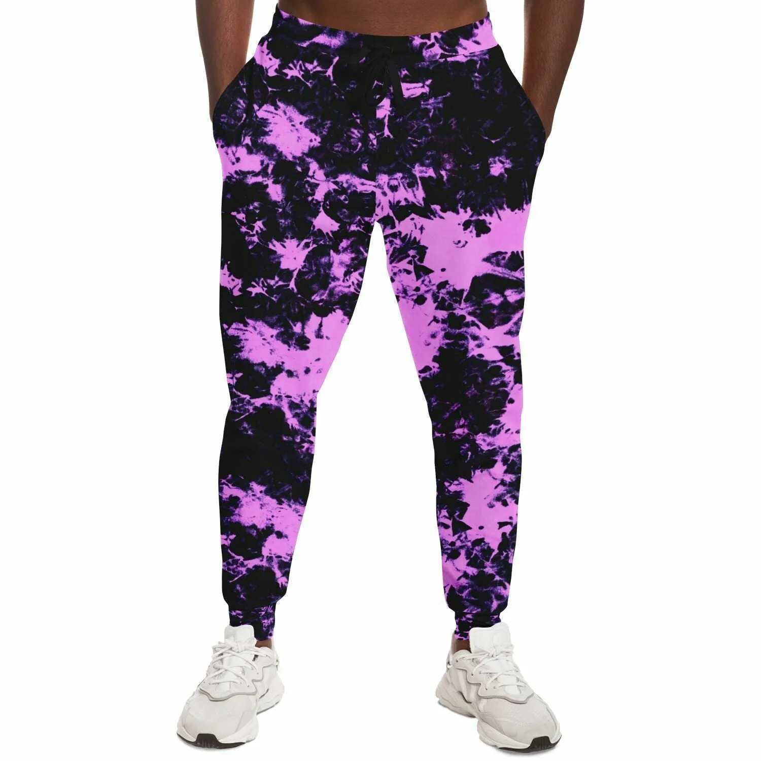 Tie-Dye Effect Joggers Black Pink | Retro pop Fashion Joggers