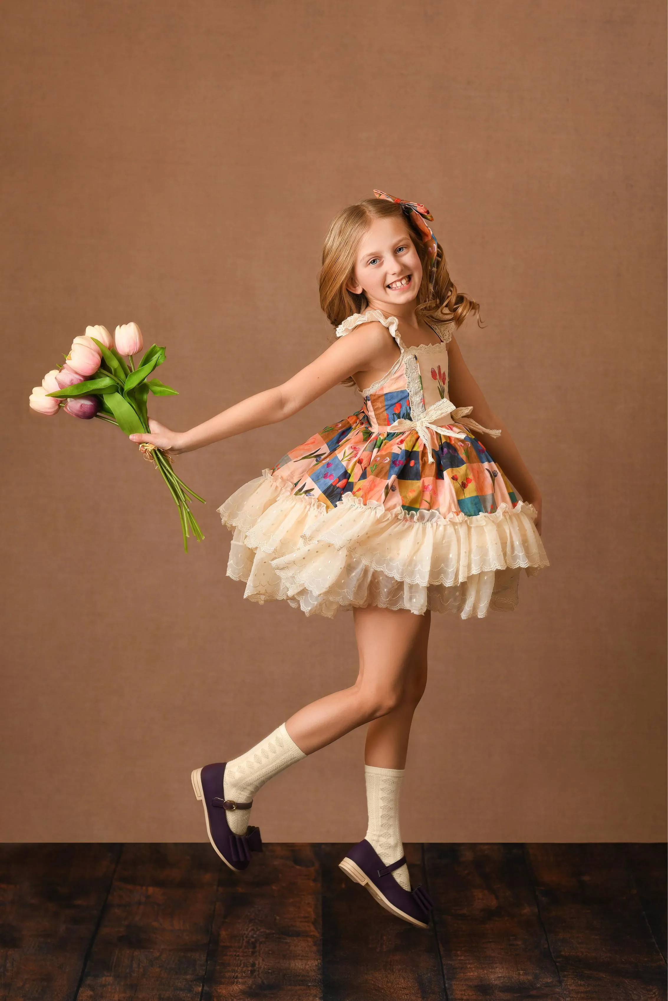 Tulip Serenity -Finnegan and Lace Vintage inspired Dress Set (Includes Bow and Shorts)