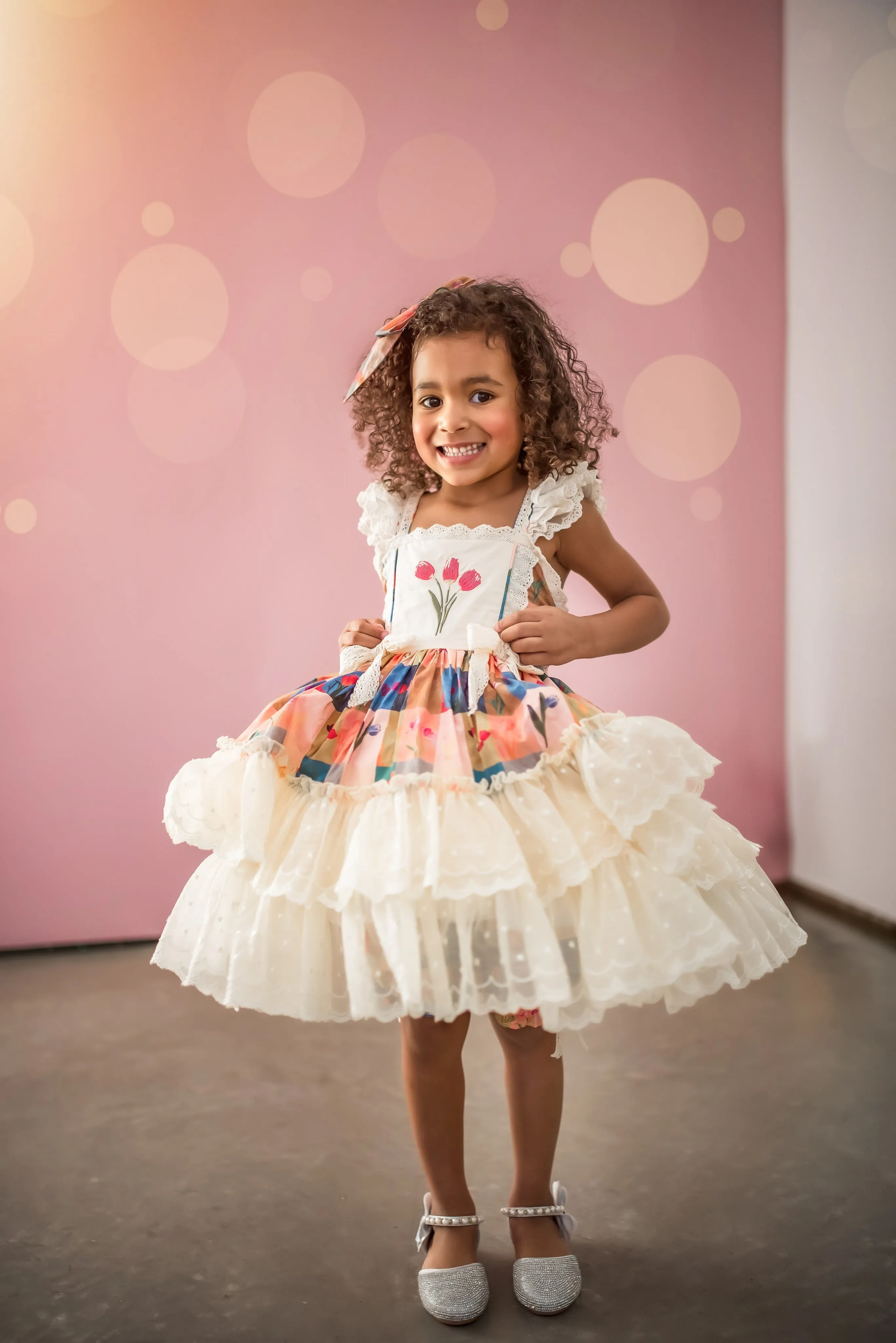 Tulip Serenity -Finnegan and Lace Vintage inspired Dress Set (Includes Bow and Shorts)