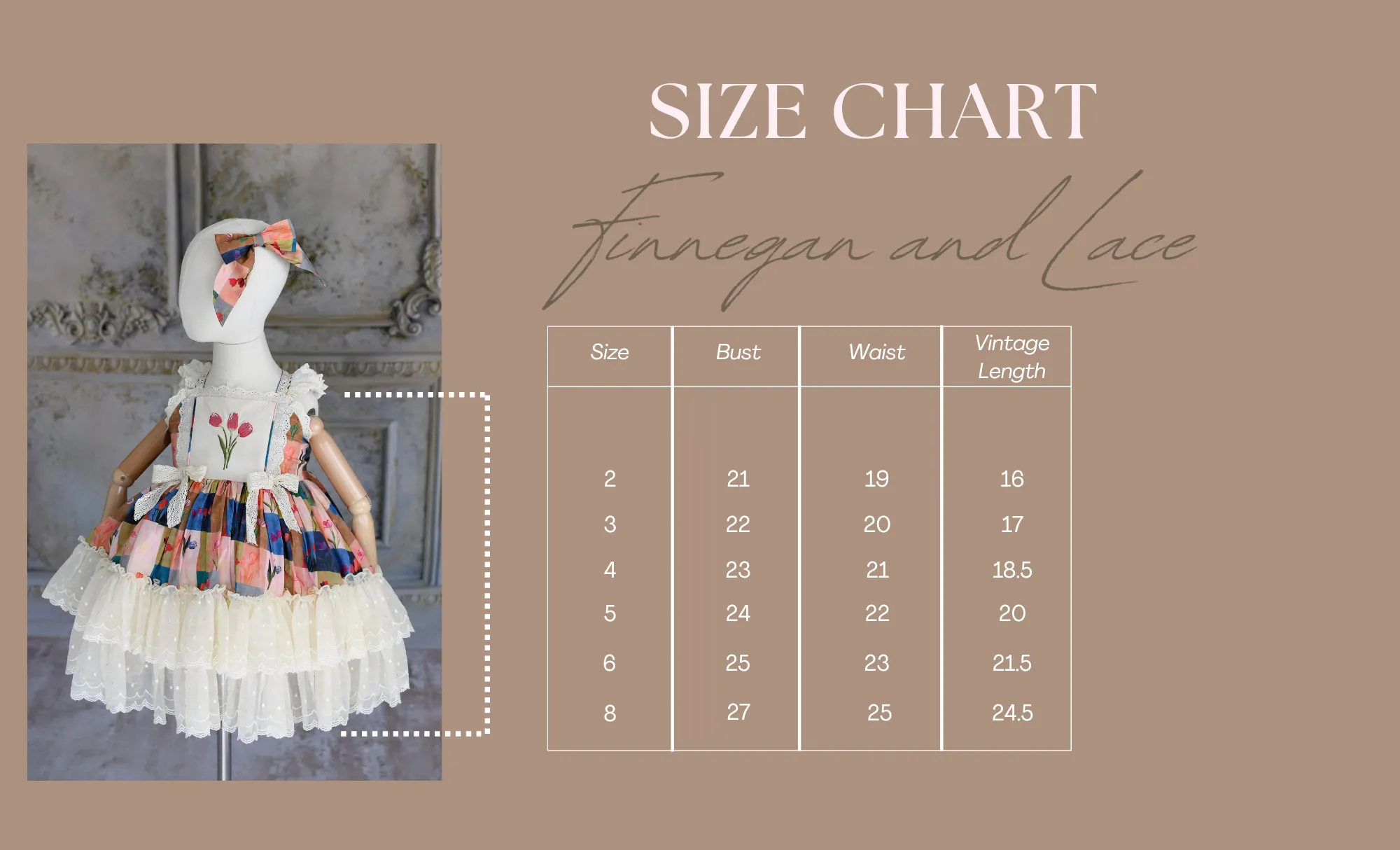 Tulip Serenity -Finnegan and Lace Vintage inspired Dress Set (Includes Bow and Shorts)