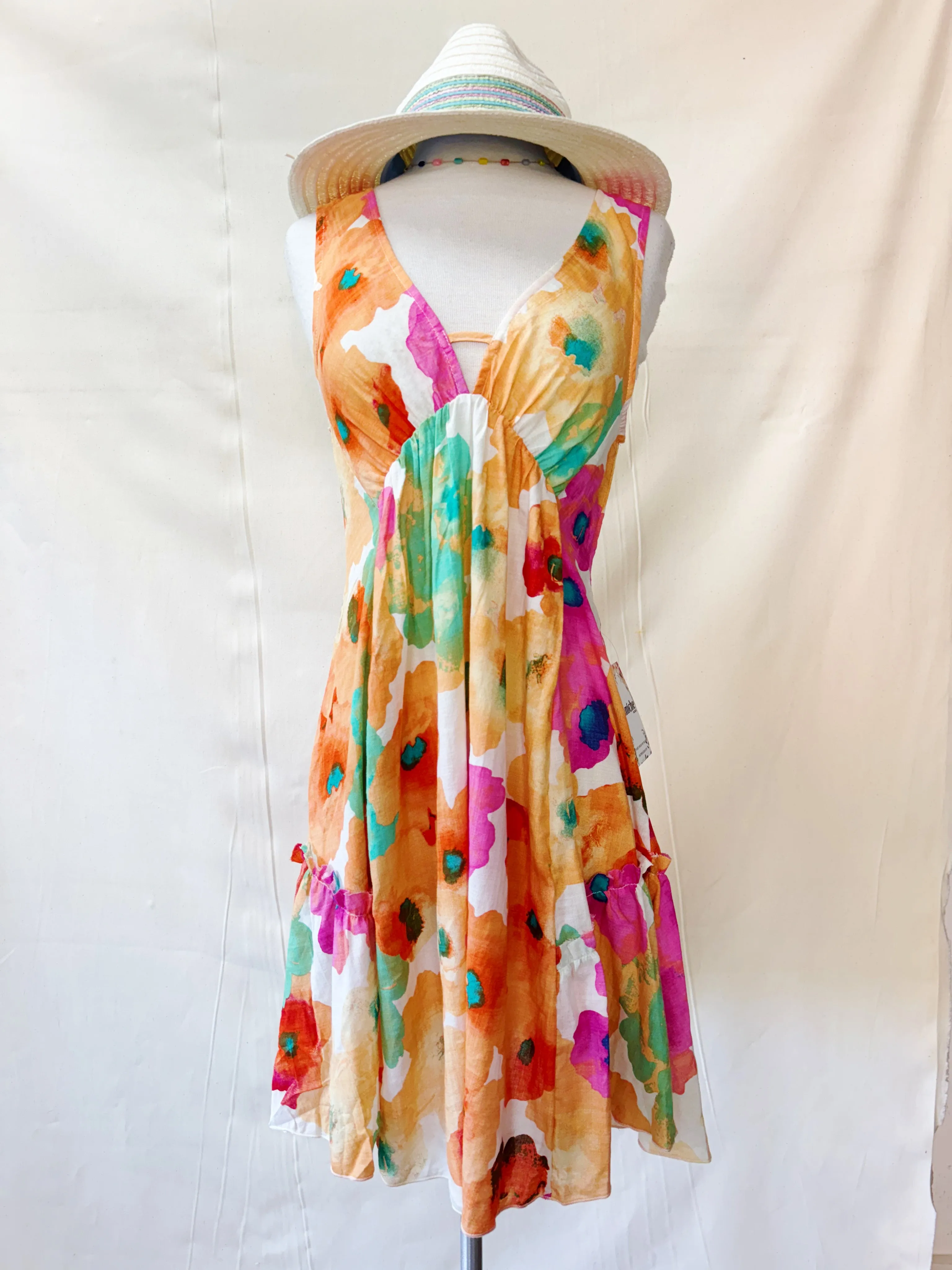 Watercolor florals dress